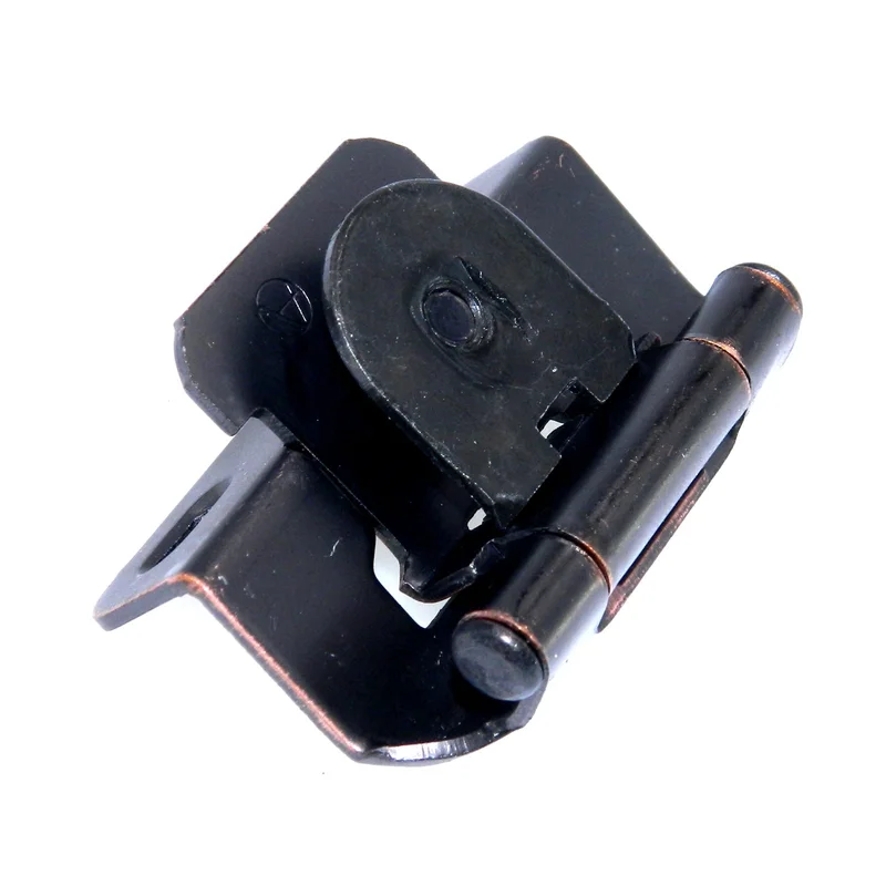 1 Pair Demountable Cabinet Hinges 1/2" Overlay Oil-Rubbed Bronze BPR8719ORB