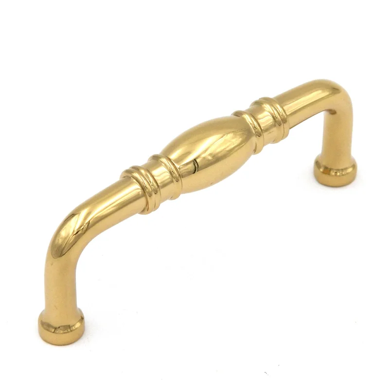 10 Pack Belwith Keeler Prestige K47 Polished Brass 3"cc Solid Brass Cabinet Handle Pull