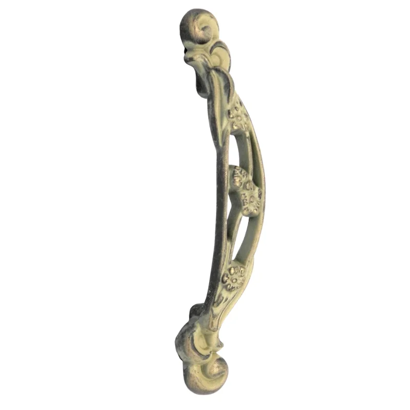 10 Pack Hickory Art Nouveau P2131-BOA Blonde Antique 3 3/4" (96mm)cc Handle Pull