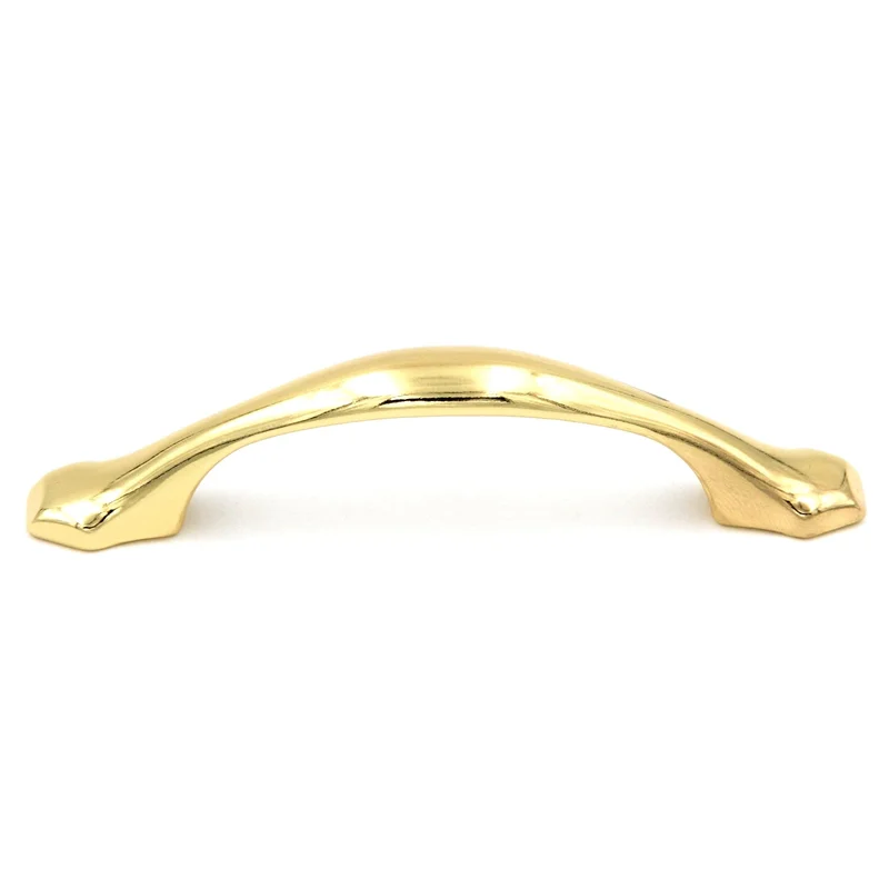 10 Pack Hickory Eclipse P334-UB Ultra Brass 3"cc Arch Cabinet Handle Pull