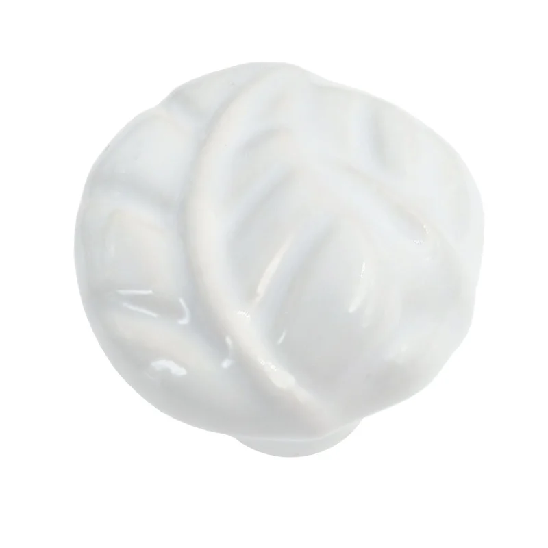 10 Pack Hickory English Cozy PA0316-W White Porcelain 1 3/8" Cabinet Knob Pulls