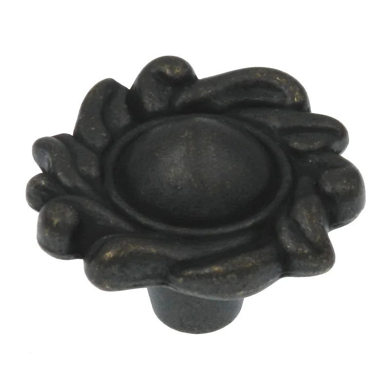 10 Pack Hickory Foxglove 1 1/2" Windover Antique Round Cabinet Knob P2111-WOA