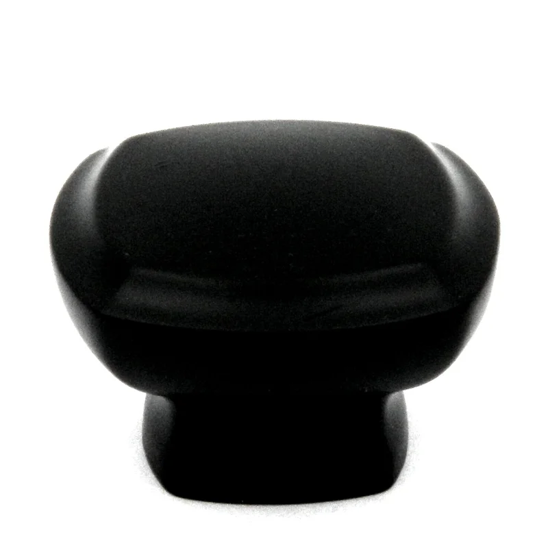 10 Pack Hickory Hardware Corinth 1 5/16" Matte Black Square Cabinet Knob P3183-MB