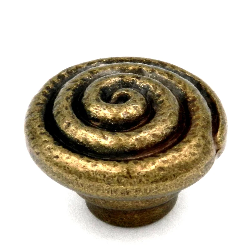 10 Pack Hickory Hardware Grecian Revival P7351-LP Brass 1 1/4" Cabinet Knobs