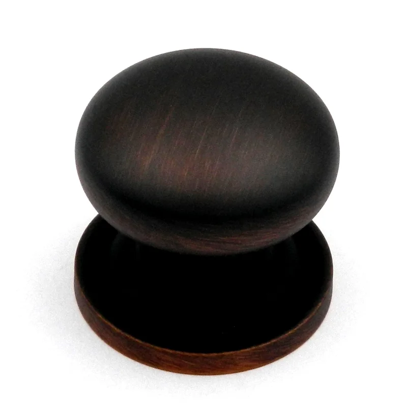 10 Pack Ultra Designer's Edge Oil-Rubbed Bronze 1 1/8" Knob with Backplate 59481