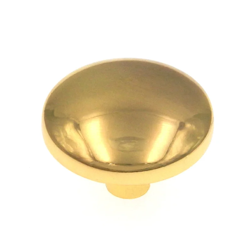 10 Pack Warwick Contemporary Polished Brass 1 1/4" Dome Cabinet Knob Pull DH1014PB