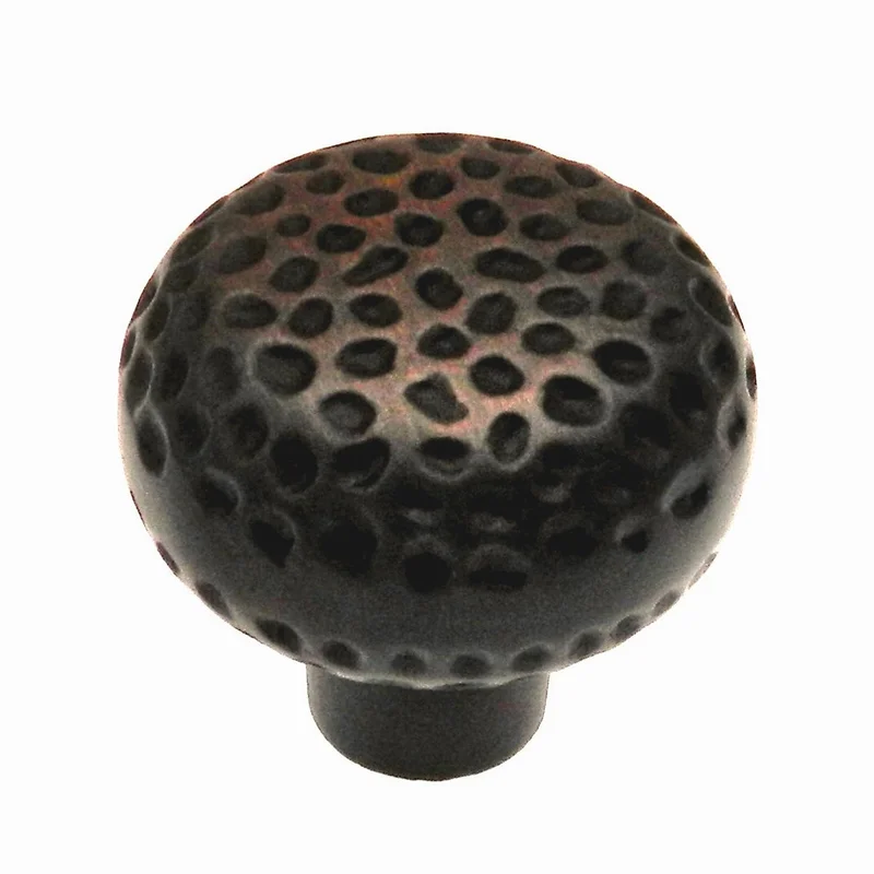 10 Pack Warwick Rustic Bronze Hammered Cabinet 1 1/4" Knob DH1003BZ