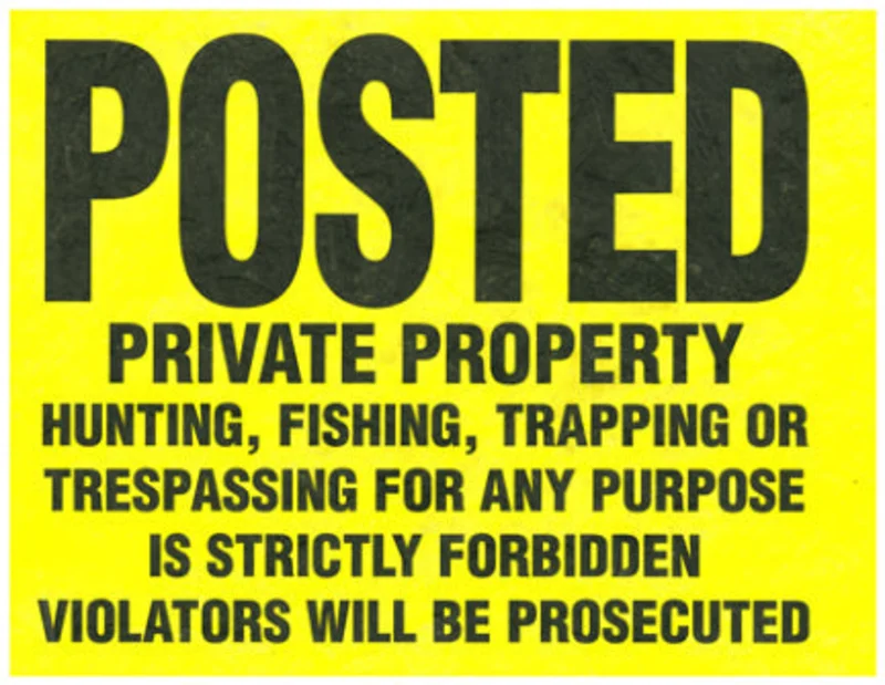 11 X 11 YELLOW TYVEC SIGNS POSTED PRV P