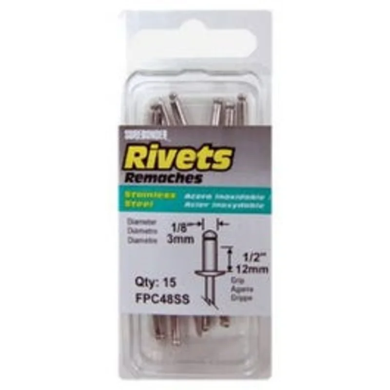 15-Pack Long Stainless-Steel Rivets