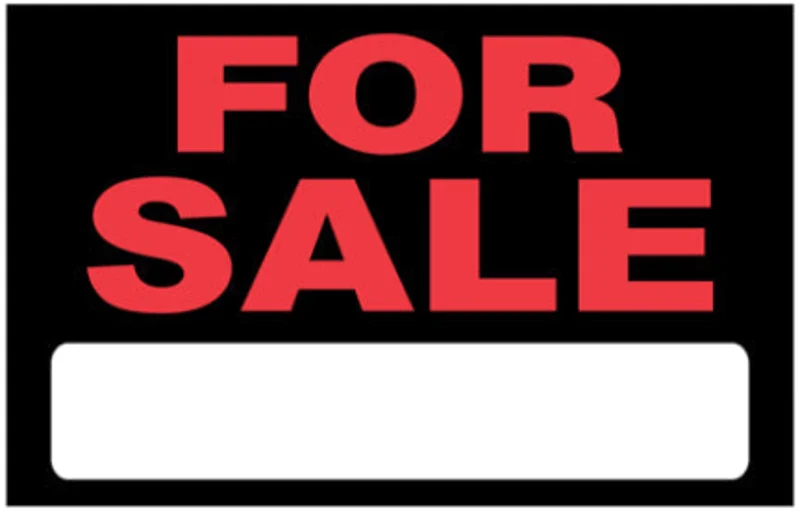 15 X 19 BLACK AND RED FOR SALE SIGN