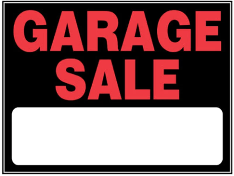 15 X 19 BLACK AND RED GARAGE SALE SIGN