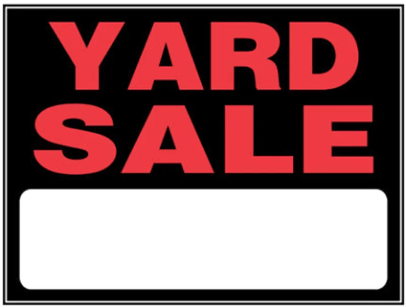 15 X 19 BLACK AND RED YARD SALE SIGN