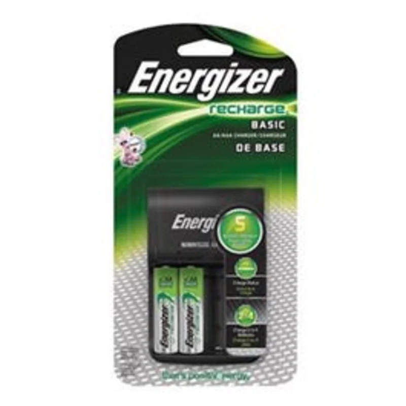 2 AA Battery Recharger With Batteries