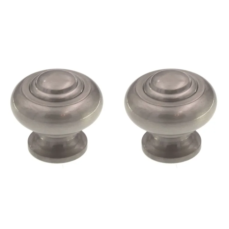 2 Pack BP4258-G10 Satin Nickel 1 3/16" Cabinet Knob Pulls Amerock Euro