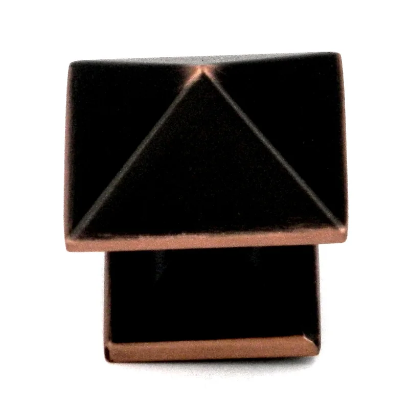 20 Pack Belwith Keeler Studio 1" Oil-Rubbed Bronze Square Pyramid Cabinet Knob P3014-OBH