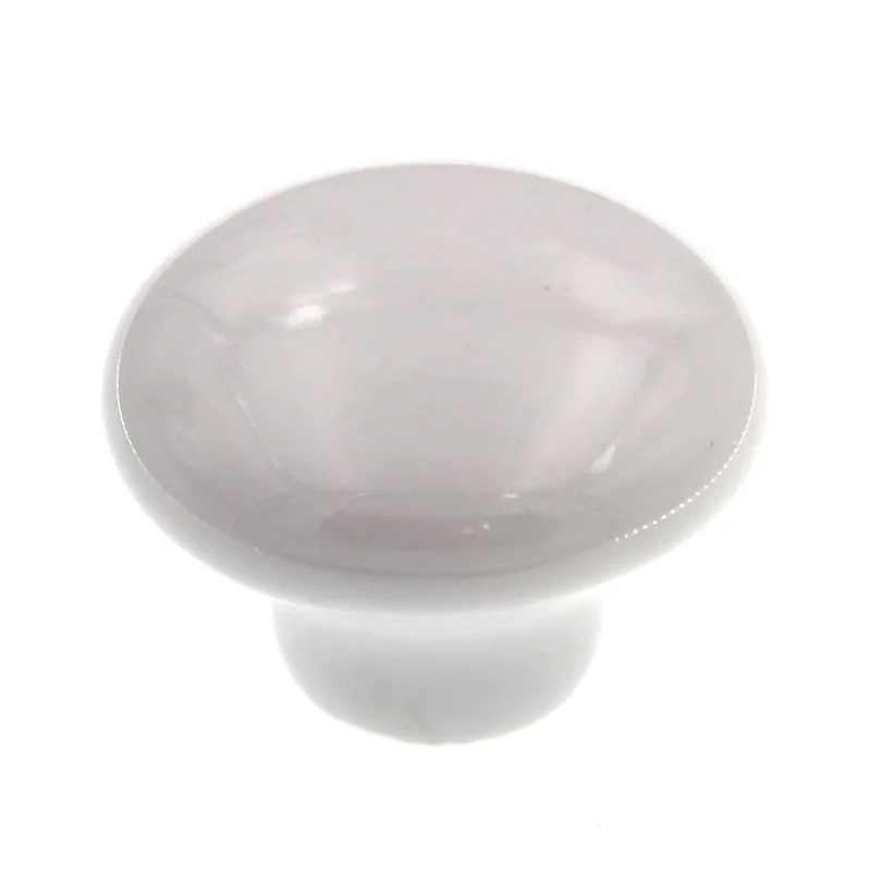 232WHT White Ceramic 1 1/4" Mushroom Cabinet Knobs Pulls Amerock Allison Value