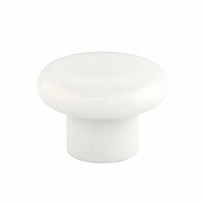 25 Pack of Ultra Designer's Edge White Plastic 1 1/4" Knobs 98594
