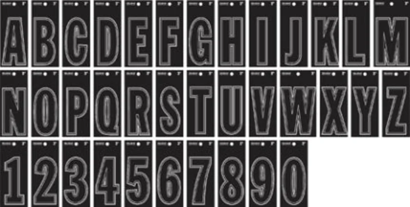 3 BLACK LETTER P