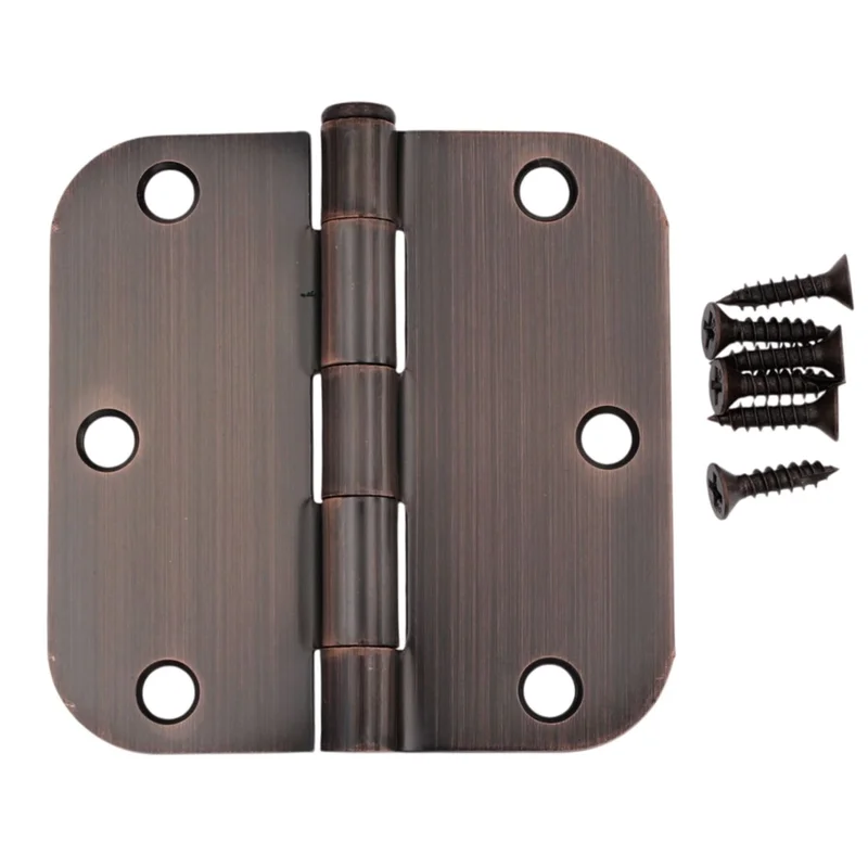 3 Pack Warwick 3 1/2" Door Hinge 5/8" Radius Corner Oil-Rubbed Bronze DA3012BZ