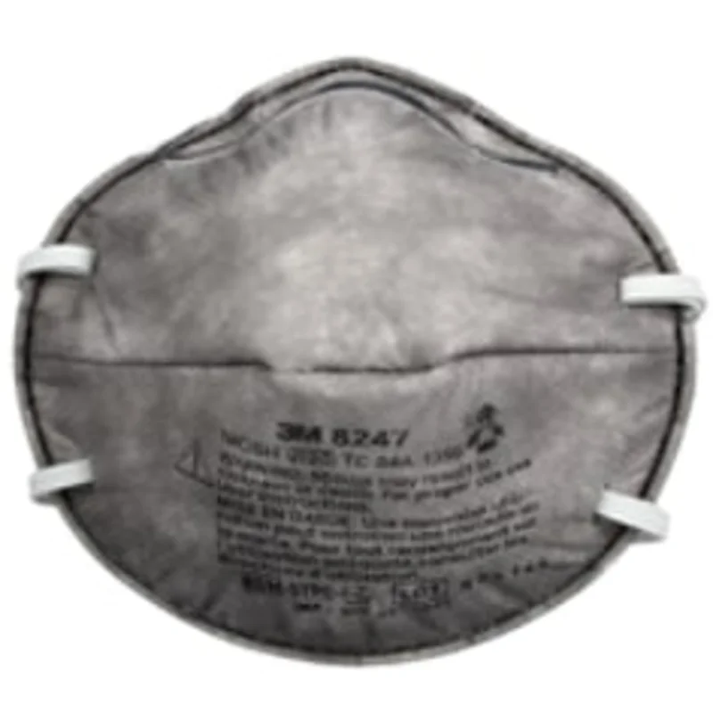 3M 3M Particulate Respirator 8247, R95, with Nuisance Level Organic Vapor Relief, 120 EA/Case Gray