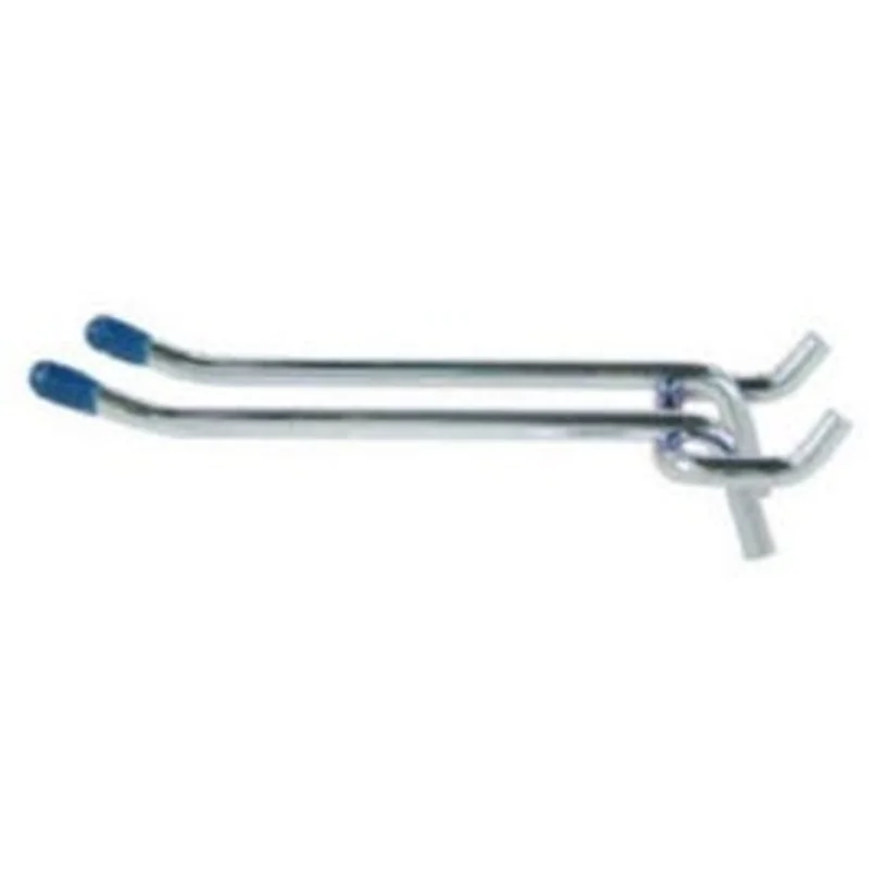 4-In. Heavy-Duty Pegboard Hook, Double-Prong, 2-Pack