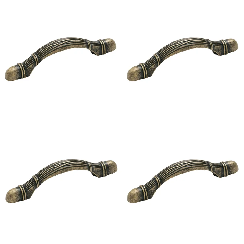 4 Pack Amerock BP5262-R2 Weathered Brass 3"cc Cabinet Handle Pulls Cyprus