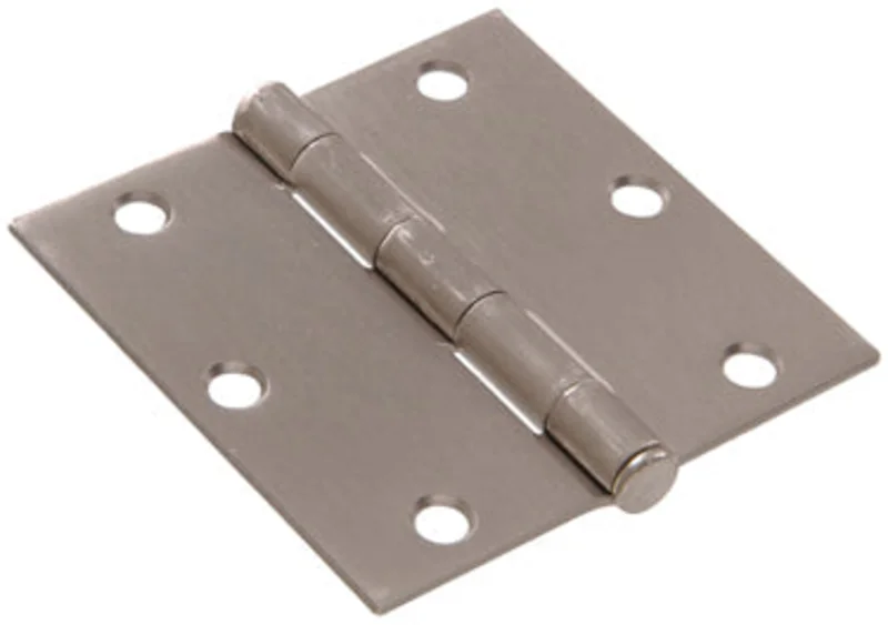 4 SATIN NICKEL SQ HINGE