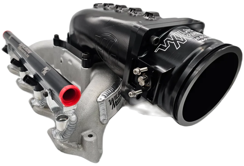 4150 Low Profile Billet Elbow w/ Divider Forward Facing 65-92mm Black