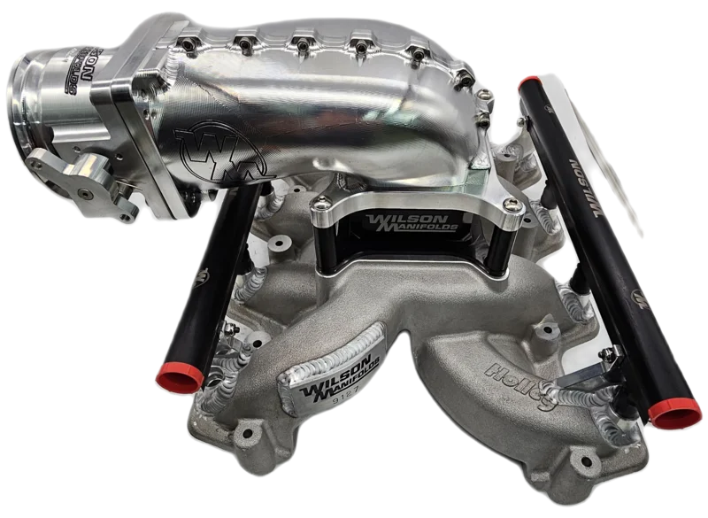 4150 Low Profile Billet Elbow w/ Divider Side / Side Facing 95-105mm