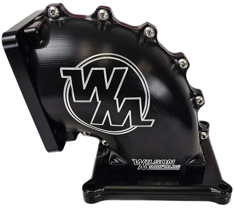 4500 High Profile Billet Elbow w/ Divider 95-105mm BLACK