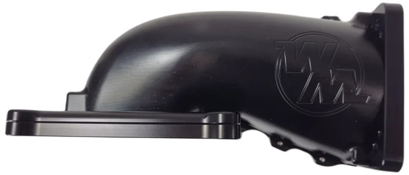 4500 Low Profile Billet Elbow w/ Divider 95-105mm BLACK