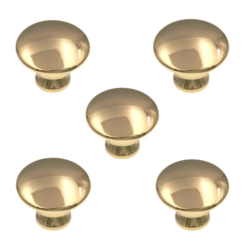 5 Pack Amerock Allison Polished Brass 1 3/16 Inch Cabinet Knob 255PB