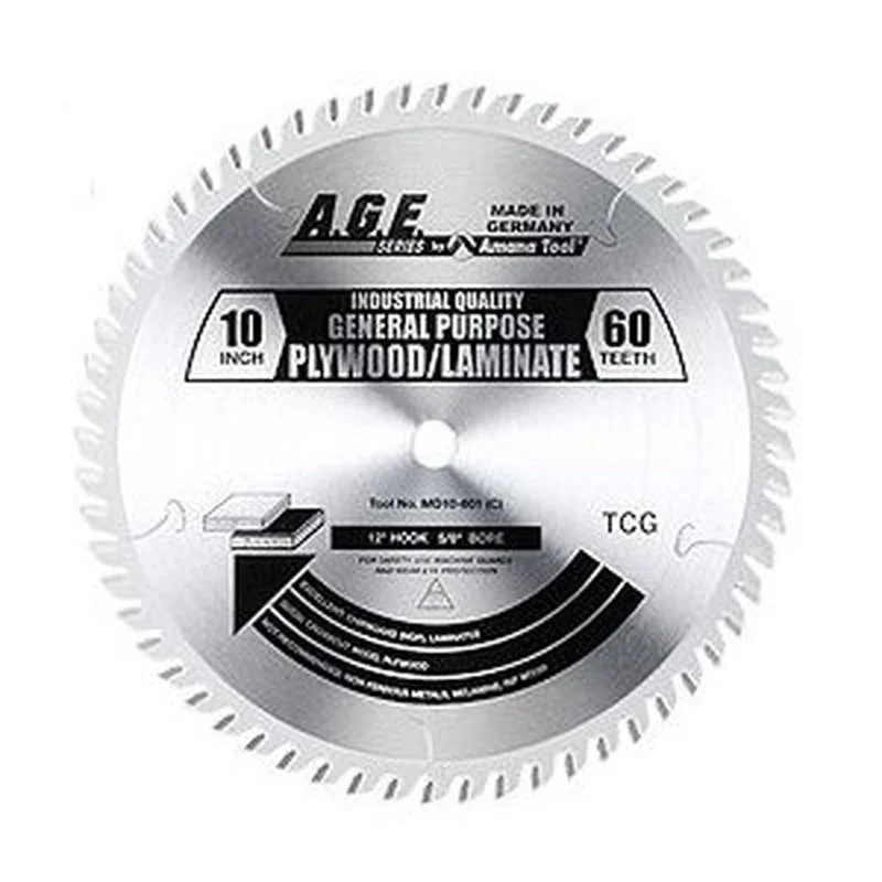 A.G.E MD10-601C 10" PLYWOOD/LAMINATE BLADE B=5/8" 60T TCG