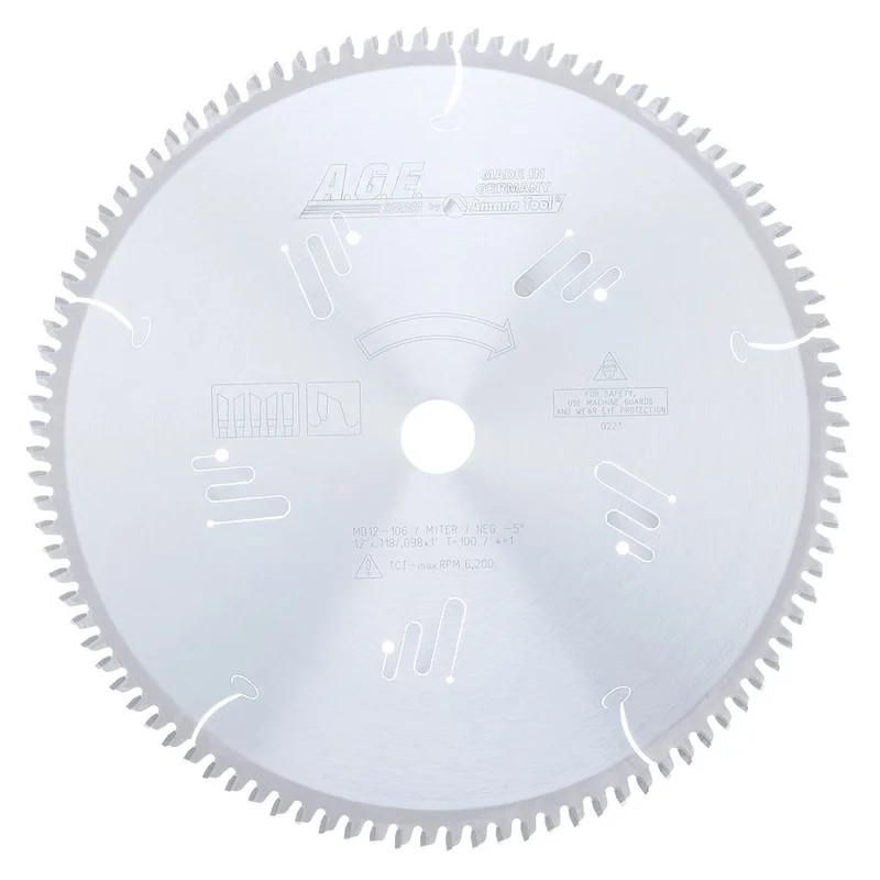 A.G.E MD12-106 12" HEAVY MITER BLADE B=1" 100T 4+1 TCG