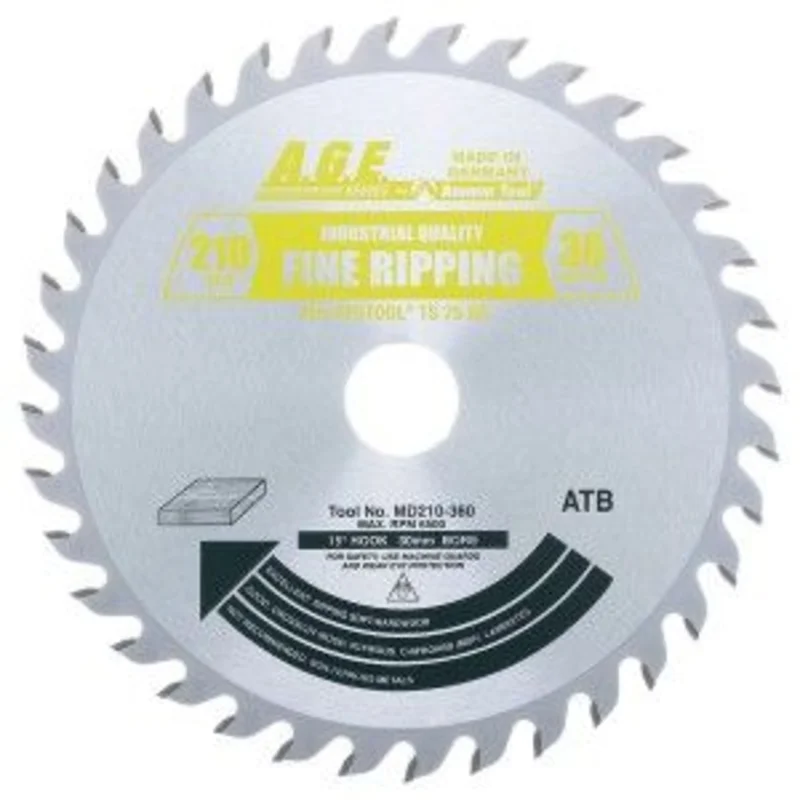 A.G.E MD210-360 8-1/4" 210MM GENERAL PURPOSE BLADE B=20MM T=36 ATB (FESTOOL TS75)