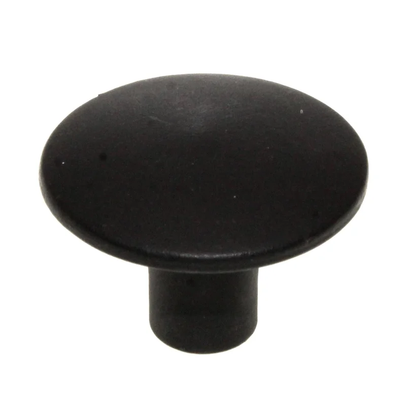 Acorn Manufacturing Smooth Large 1 3/8"  Cabinet Knob Matte Black AP2BP