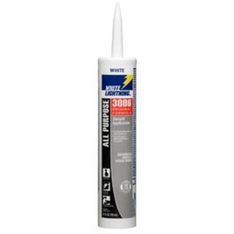 Adhesive Caulk, White, 10-oz.