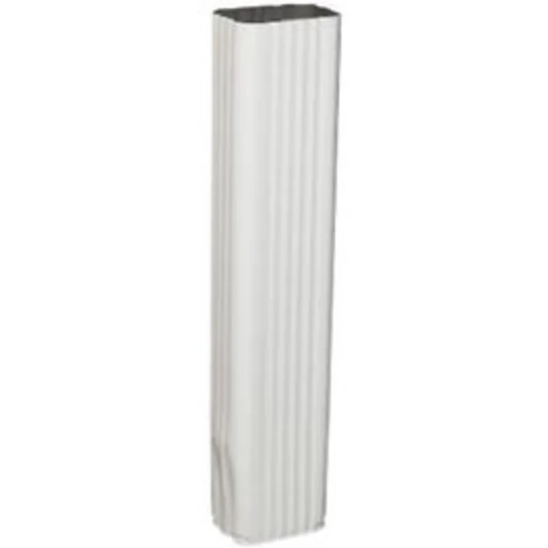 Aluminum Downspout Extension, White, 2 x 3 x 15-In.