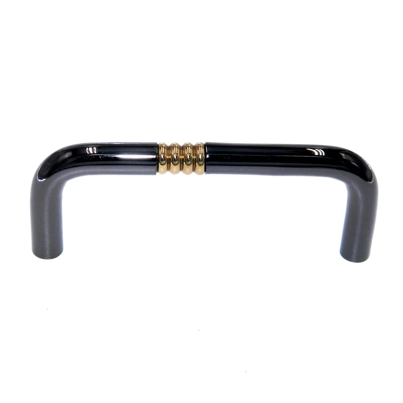 Amerock Advantage Black Nickel and Gold 3"cc Cabinet Handle BP1467-BNB