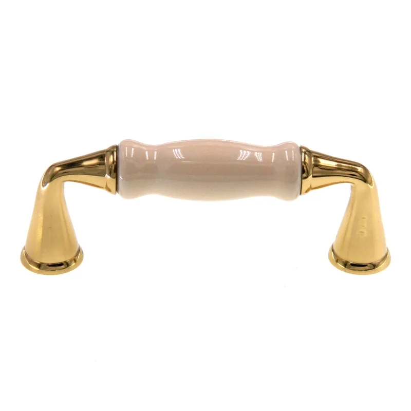 Amerock Advantage Bright Brass and Almond 3"cc Cabinet Handle BP1417-3A