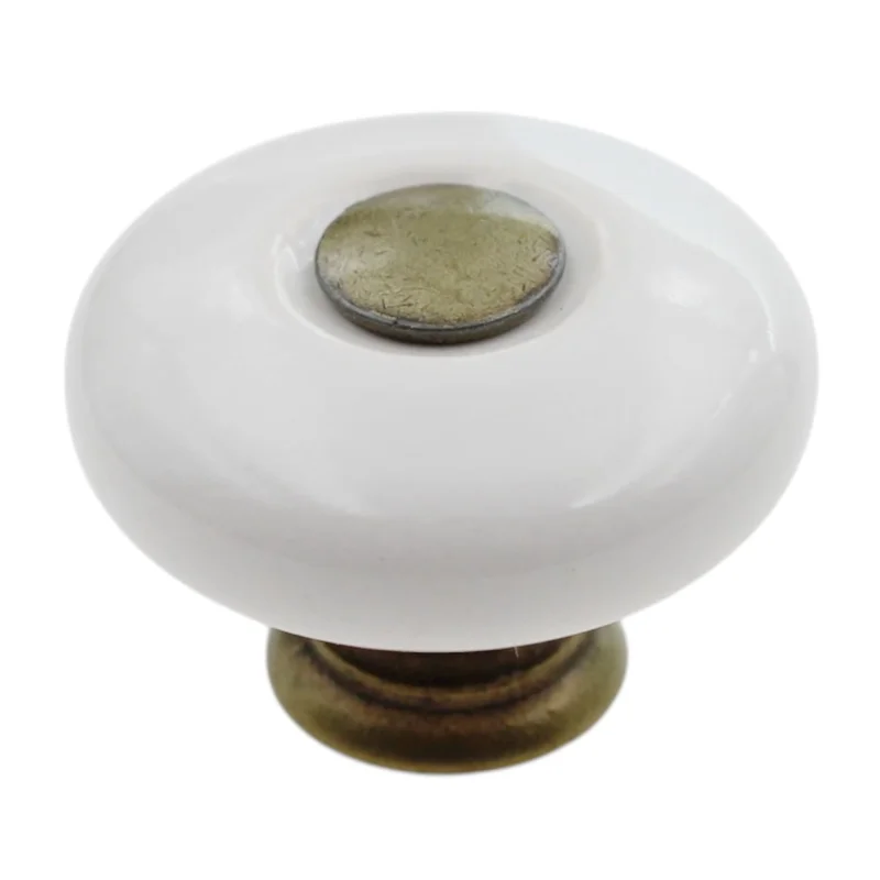 Amerock Allison 1 1/4" White Mushroom Cabinet Knob Pull BP878-30