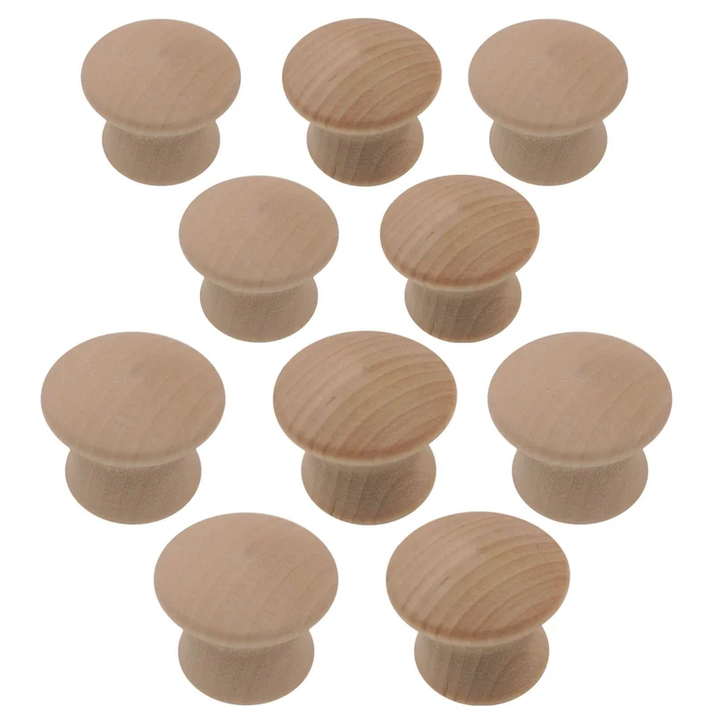 Amerock Allison 5 Pair (10 Pack) 1" Birch Wood Round Cabinet Knob BP812-WD