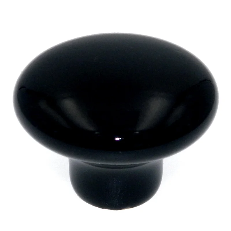 Amerock Allison Black 1 1/2" Mushroom Cabinet Ceramic Knob 217BLK