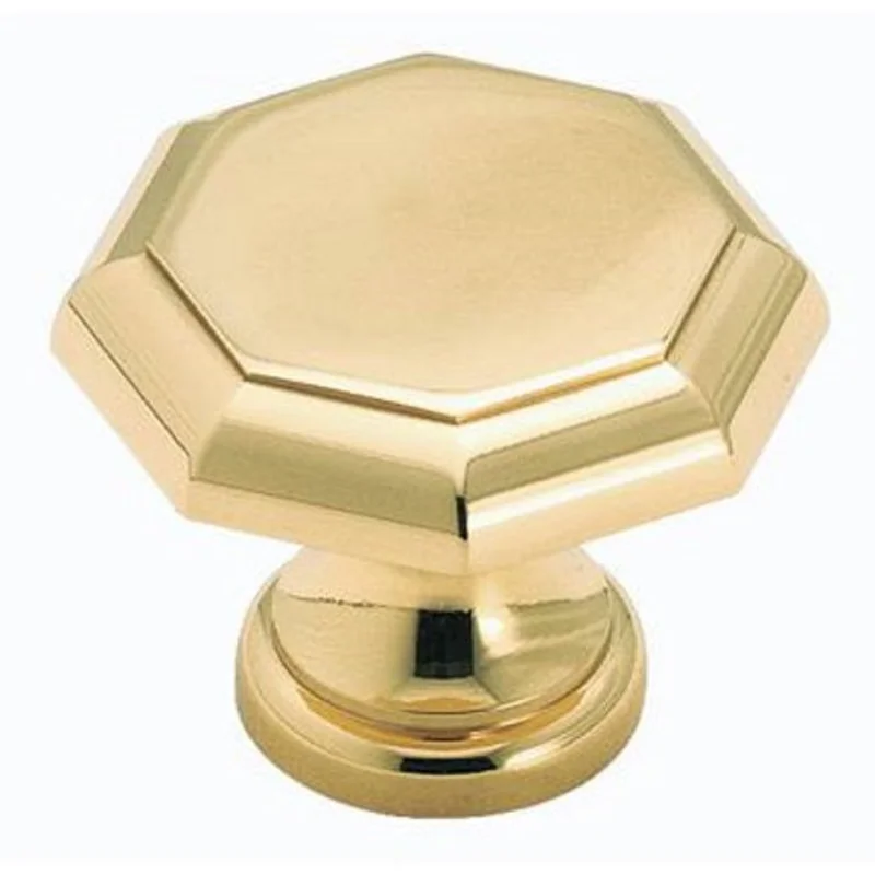 Amerock Allison BP1447-3 Solid Brass 1 3/8" Octagon Cabinet Knob Pull