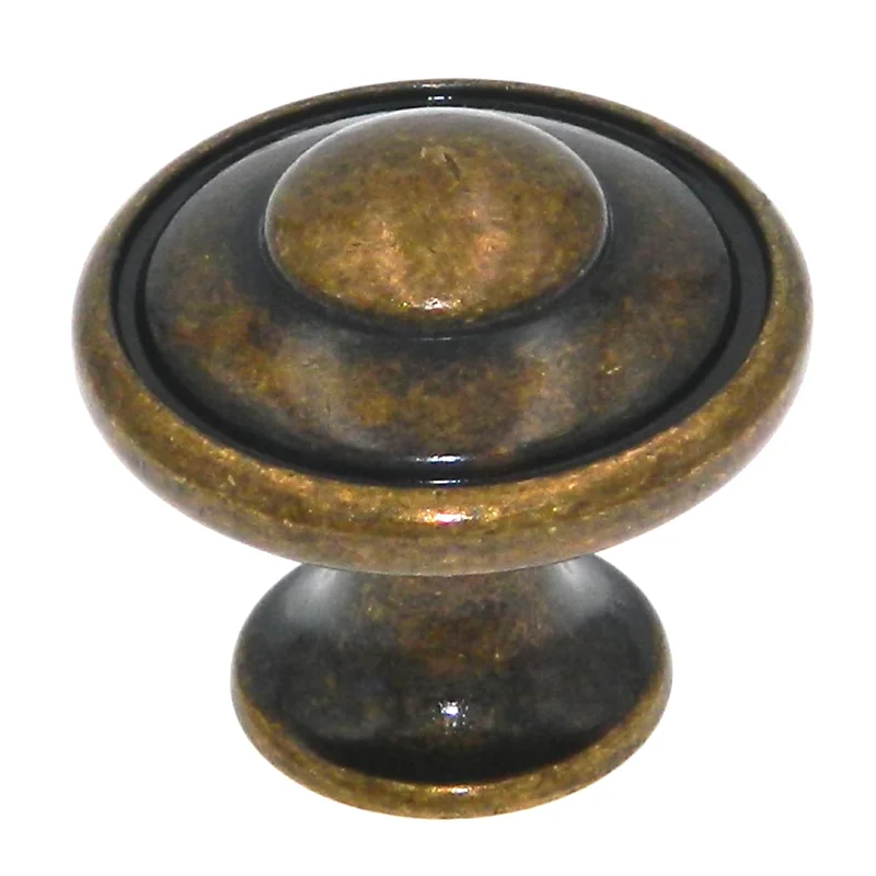 Amerock Allison Burnished Brass 1 3/16" Round Cabinet Pull Knob BP53002BB