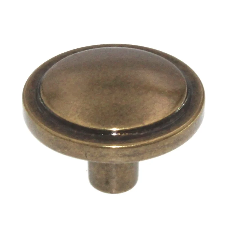 Amerock Allison Burnished Brass Round 1 3/16" Cabinet Knob BP3443-BB