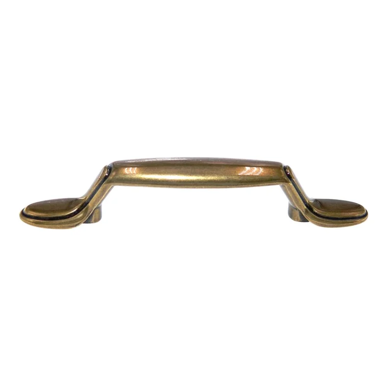 Amerock Allison Light Brass 3" Ctr. Footed Ends Cabinet Arch Pull Handle 254LB