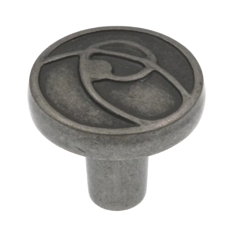 Amerock Ambrosia 1 1/8" Weathered Nickel Round Cabinet Knob Pull BP4481-WN