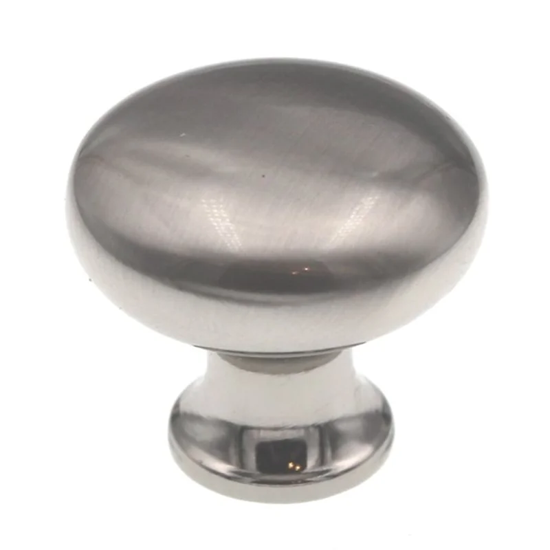 Amerock Anniversary Traditional 1 3/16" Sterling Nickel Round Smooth Solid Brass Cabinet Knob BP853-G9