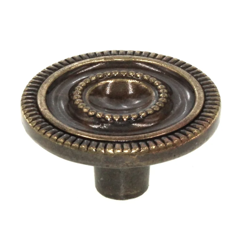 Amerock Anniversay Antique English 1 3/8" Round Cabinet Knob Pull BP855-AE